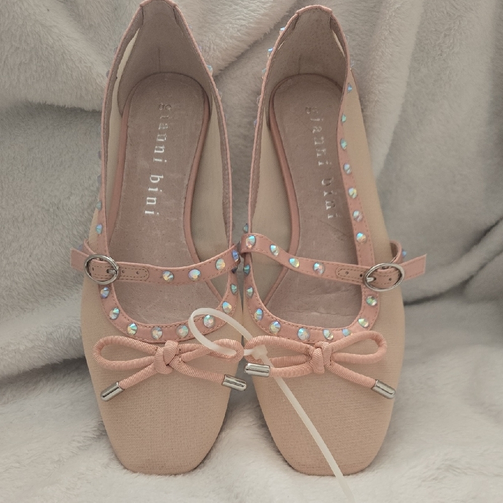 Gianni Bini Blush Pink Embellished Flats